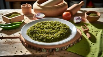 plat cuisiné avec des lentilles vertes