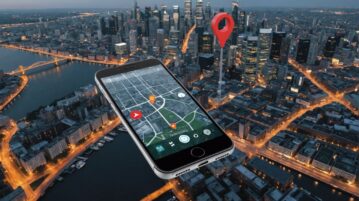plan avec un point pour localiser un smartphone perdu