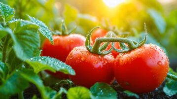 belles tomates dans le jardin