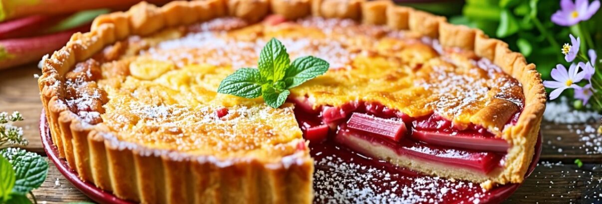 Clafoutis à la rhubarbe : la recette printanière qui va vous faire craquer
