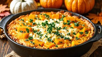 Gratin de courge butternut et chèvre : un délice automnal à savourer