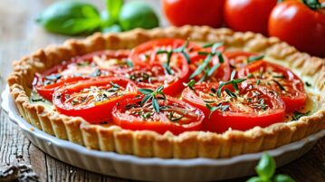 La Tarte à la tomate et marjolaine de Marielle : une recette de saison savoureuse et gourmande