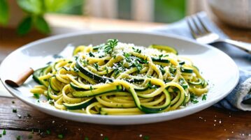 Pâtes aux courgettes : un festin pour moins de 50 centimes par personne