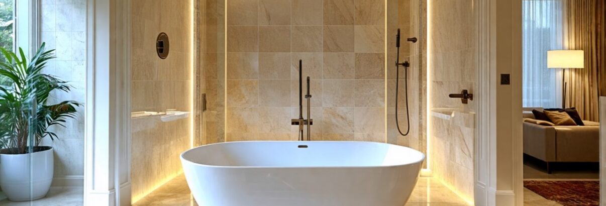 Salle de bain : la baignoire îlot détrône la douche à l'italienne
