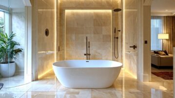 Salle de bain : la baignoire îlot détrône la douche à l'italienne