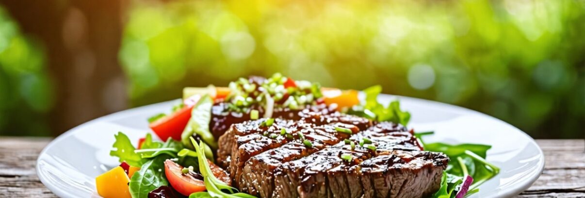 Boeuf grillé et salade croquante : le duo parfait pour un repas équilibré et savoureux