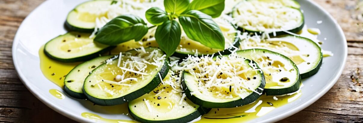Carpaccio de courgettes au parmesan et citron : un délice estival rafraîchissant
