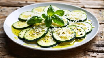 Carpaccio de courgettes au parmesan et citron : un délice estival rafraîchissant