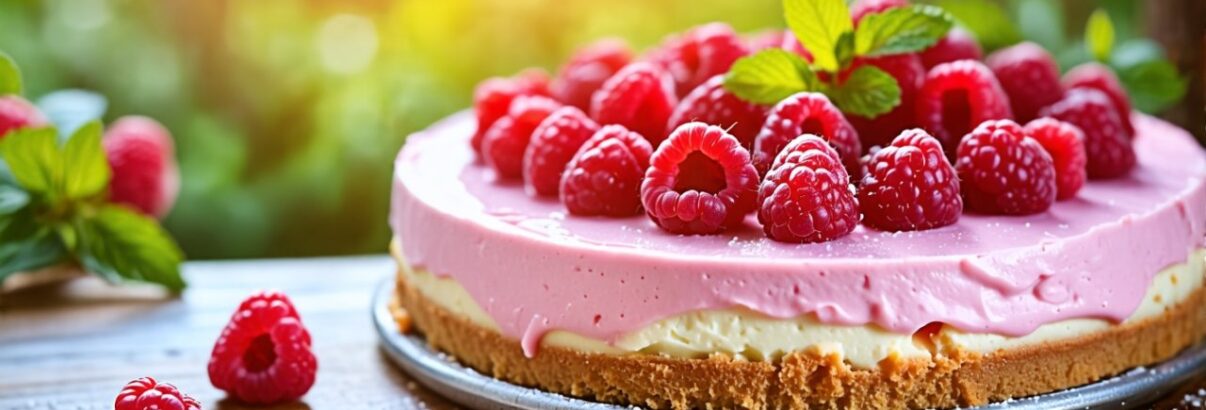 Cheesecake aux framboises sans cuisson : Un délice crémeux pour l'été
