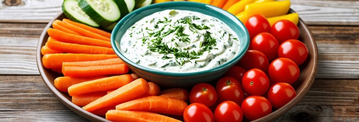 Crudités avec sauce tzatziki : le duo croquant et crémeux qui enchantera vos papilles
