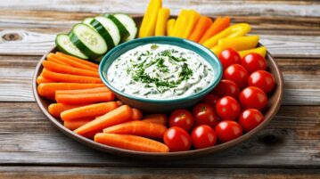 Crudités avec sauce tzatziki : le duo croquant et crémeux qui enchantera vos papilles