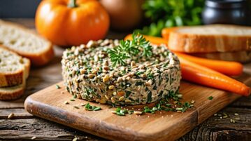 Découvrez le pâté végétal aux champignons et aux graines de tournesol, la star de vos apéritifs de saison