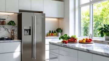 frigo dans une cuisine