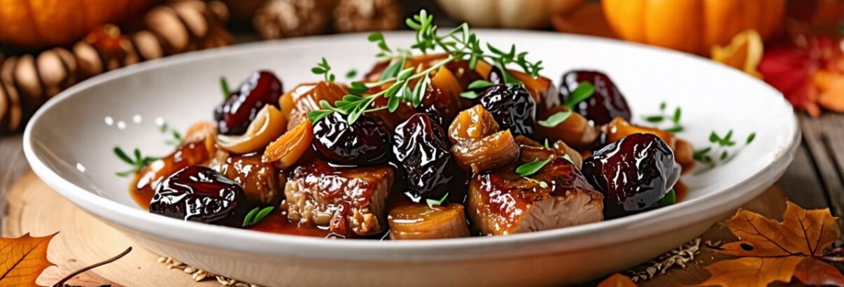 La magie automnale dans votre assiette : Sauté de porc prunes-échalotes