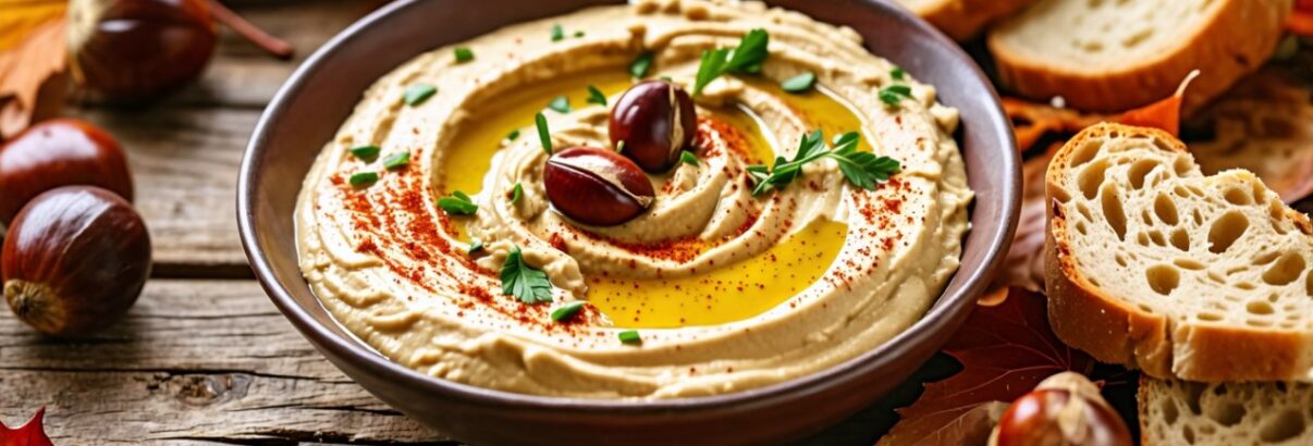 Le houmous aux châtaignes : le délice automnal incontournable pour vos apéritifs