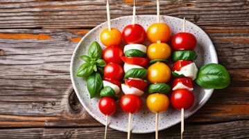 Mini brochettes caprese : un délice coloré qui éveille les papilles