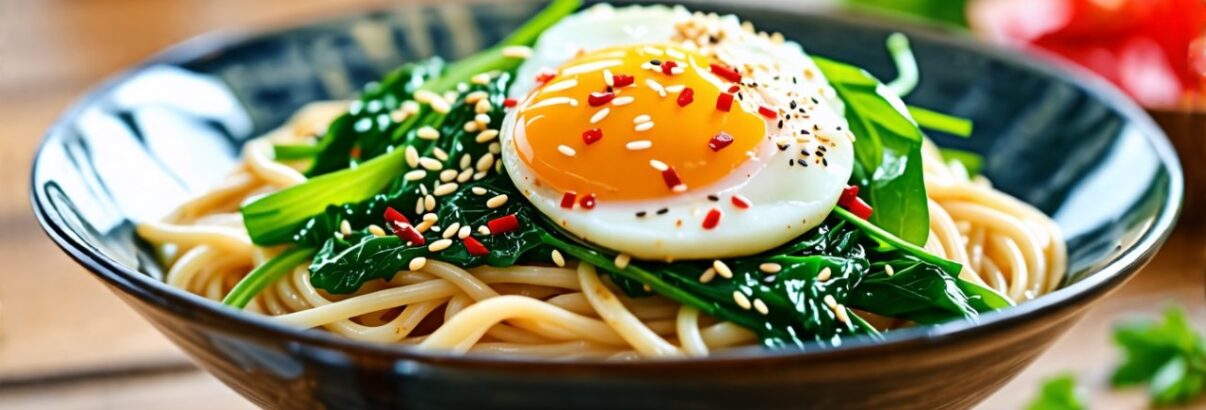 Poêlée d'udon, cresson et œuf : la recette de saison qui réchauffe les papilles et nourrit l'âme