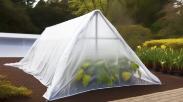 proteger plantes extérieures du froid avec un voile
