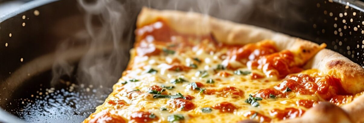 Réchauffer une part de pizza sans four : les meilleures astuces pour un résultat croustillant
