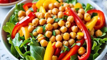 Salade de pois chiches, poivron, maïs: une explosion de saveurs et de couleurs pour égayer votre assiette