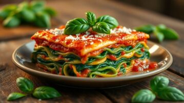 Lasagnes vertes : Un festin végétarien aux saveurs italiennes