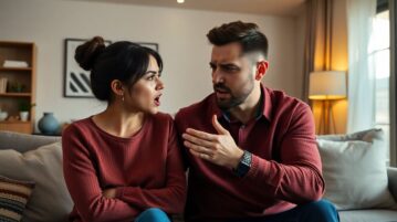 un couple se dispute en colère