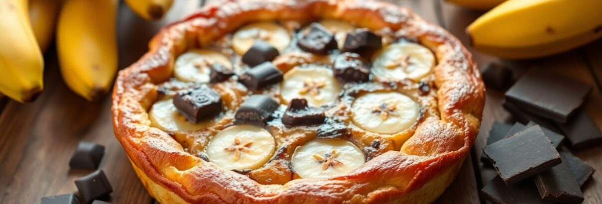 Clafoutis bananes-chocolat : la recette facile pour un goûter irrésistible
