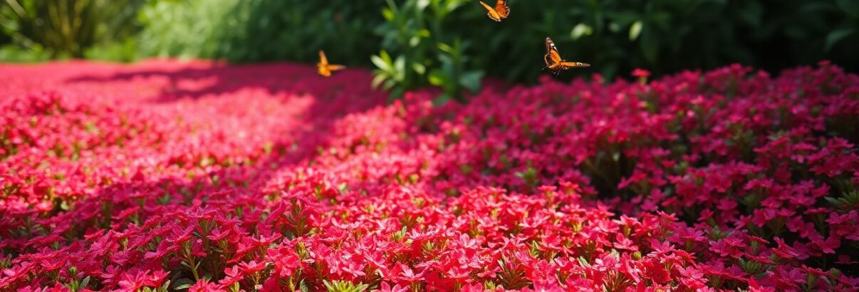 Dites adieu à votre pelouse ennuyeuse : adoptez le thym serpolet rouge, la plante rampante colorée qui repousse les moustiques
