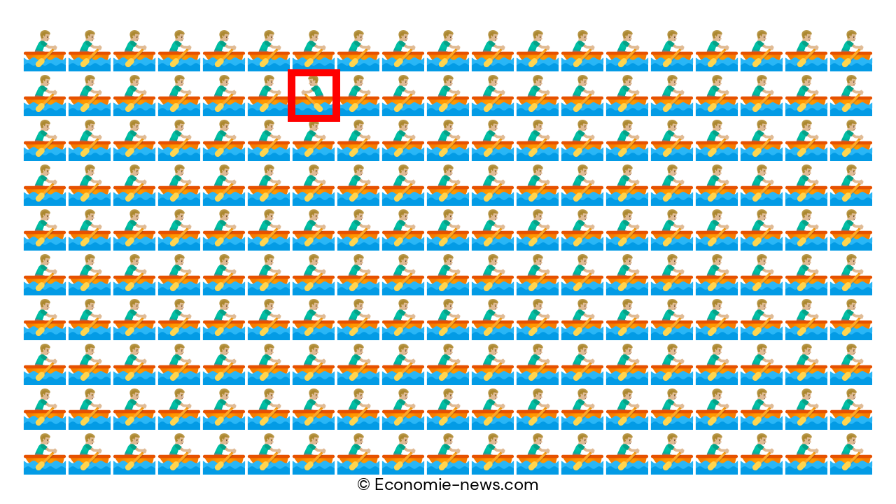 Voici le rameur qui se distinguait des autres. L'aviez-vous repéré ?