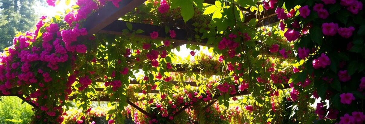 10 plantes grimpantes spectaculaires pour transformer votre pergola en oasis d'ombre