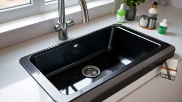 Évier noir : astuces pour un entretien quotidien impeccable