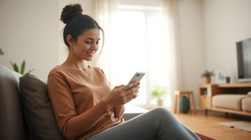 Femme qui lis sur telephone
