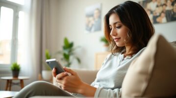 Femme qui lis sur telephone