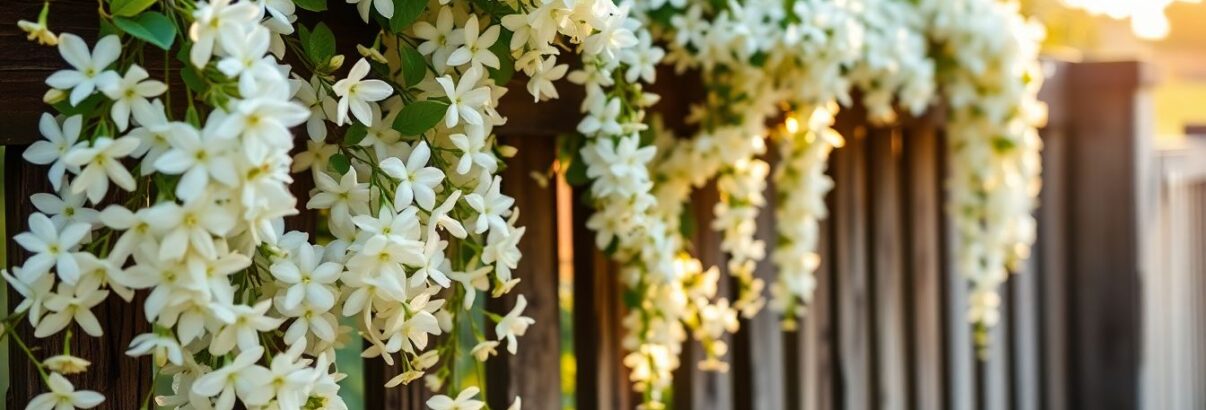 Le jasmin blanc officinal : une cascade de fleurs parfumées pour habiller vos clôtures