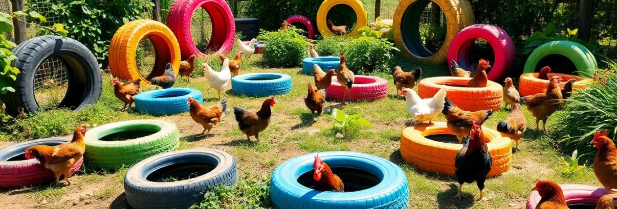 Recyclage créatif : transformez vos vieux pneus et cendres en paradis pour poules