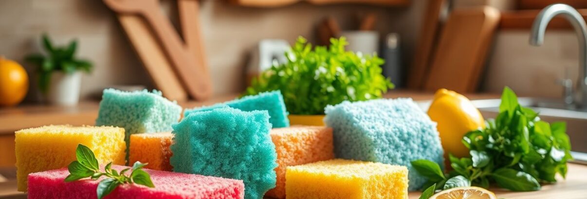 Éponges plus propres, planète plus verte : astuces naturelles pour désinfecter et prolonger la vie de vos éponges
