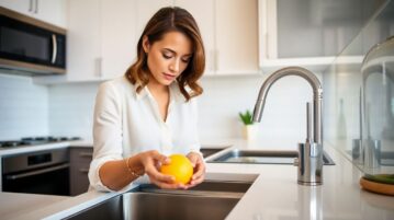 Ce geste ultra-simple avec un agrume évite les moisissures sous l’évier (et ça marche !)