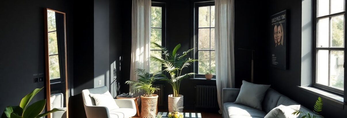 Peinture noire et petits espaces : comment éviter l'effet "murs qui se referment"