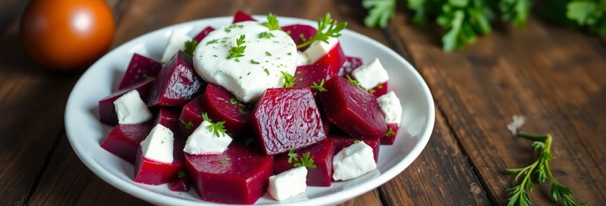 Salade tiède de betteraves et chèvre frais : l'alliance parfaite entre douceur et fraîcheur