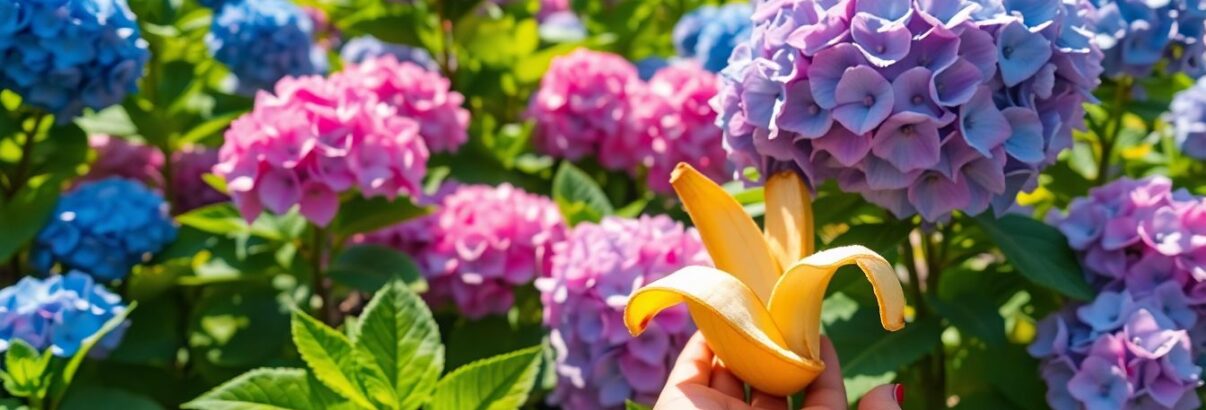 Transformez vos peaux de bananes en engrais miracle pour des hortensias aux couleurs éclatantes
