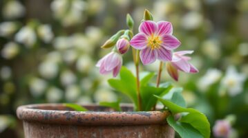 Cette plante rustique fleurit dès les premiers jours du printemps, même dans un vieux pot : l'hellébore