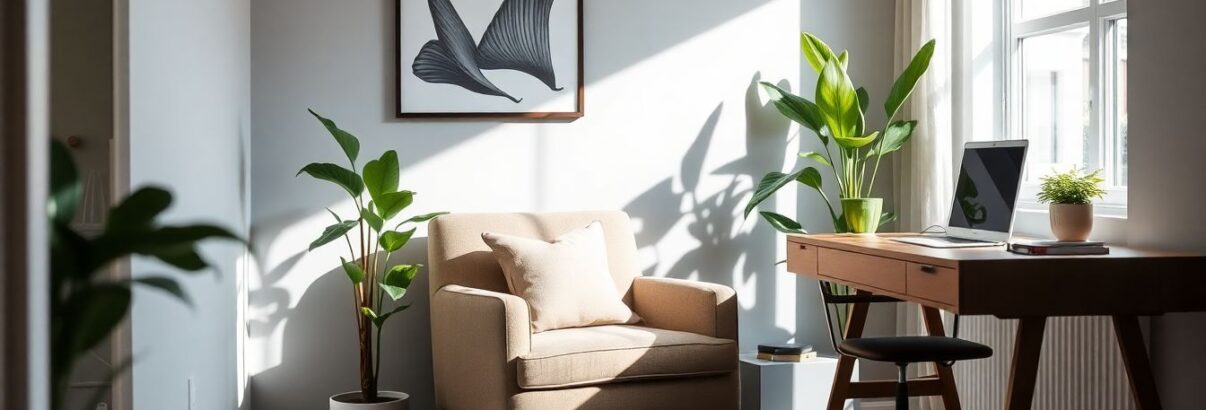 Comment transformer un coin perdu de votre maison en espace détente ou bureau avec seulement 3 objets