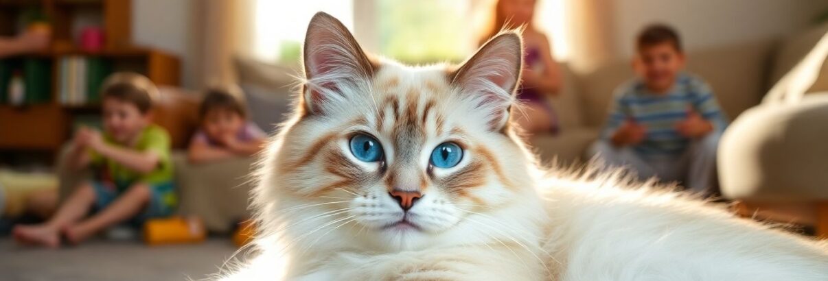 Le Ragdoll : un chat doux, hypoallergénique et parfait pour les familles avec enfants