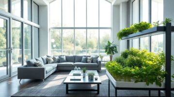 potager hydroponiques dans le salon