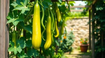 Redécouvrez la courge serpent : un légume grimpant aux fruits spectaculaires et savoureux