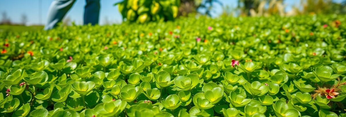 Remplacer son gazon par une plante rampante comestible : le pourpier, facile à cultiver et à récolter