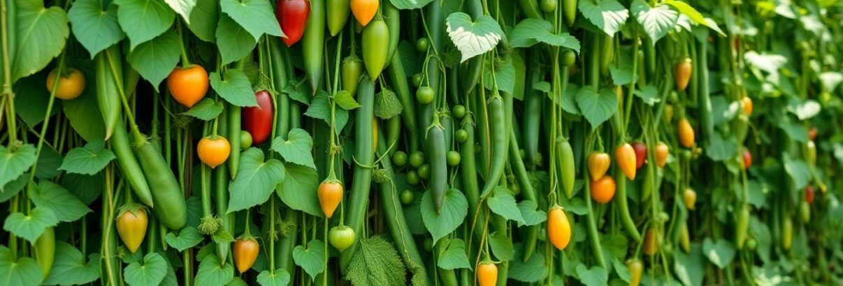 Créer un rideau comestible sans tuteur : les légumes grimpeurs malins