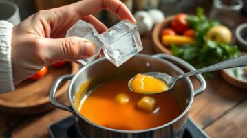 L'astuce des glaçons pour éliminer le gras de vos sauces : méthode pas à pas