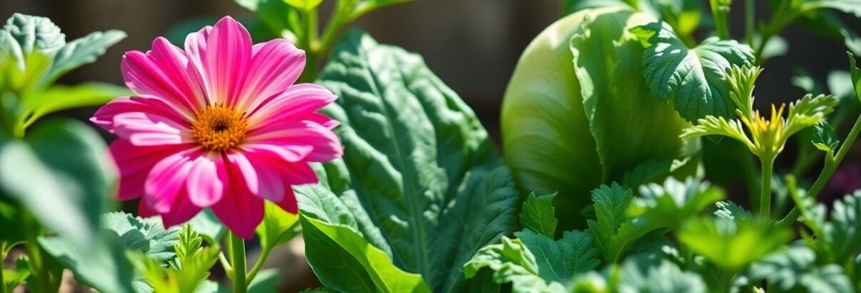 Le trio magique : une fleur, une feuille, un légume pour un coin autonome