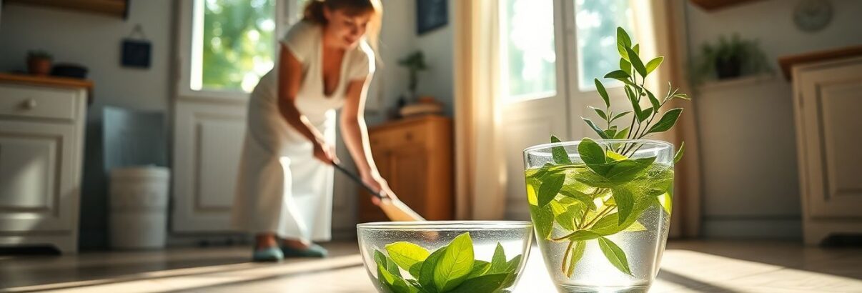 Elle nettoie son sol avec une infusion de laurier : l'odeur reste pendant des heures et ça désinfecte tout